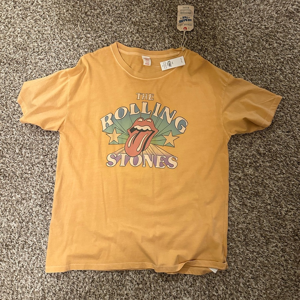 Rolling Stones Graphic T-Shirt - Bright Orange